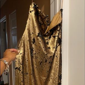 Gold and Black sequin Dress